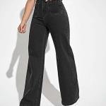 High Rise Cotton Lycra Solid Regular Fit Jeans