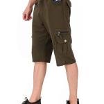 Men's Cargo Capri Shorts with 9 Pockets