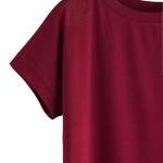 Plain Color Stylish Up and Down Cotton Tshirt for women