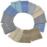 Cotton Premium Collection Handkerchief Hanky Set For Men Easy Wash & Premium Cotton Fabric Light Color Set of 12 pc