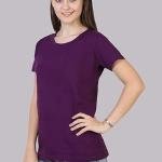 Women's Cotton Plain Round Neck Half Sleeve T-Shirt