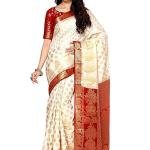 Women's Art Silk Saree Kanjivaram Style Color : Beige